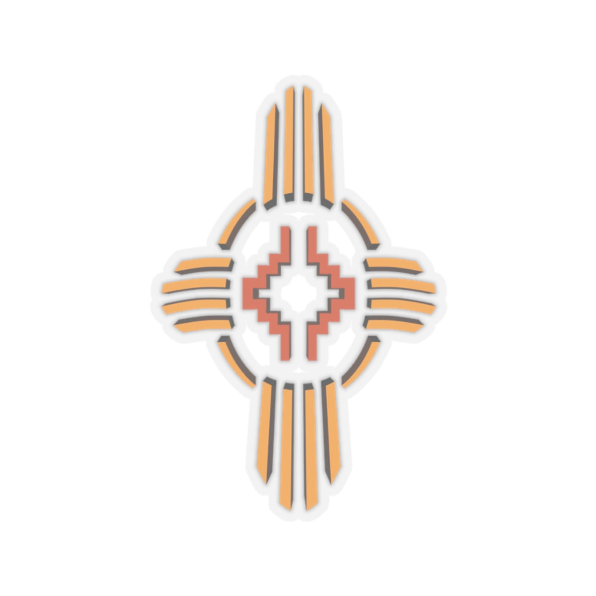 New Mexico Zia Sun Symbol Sticker