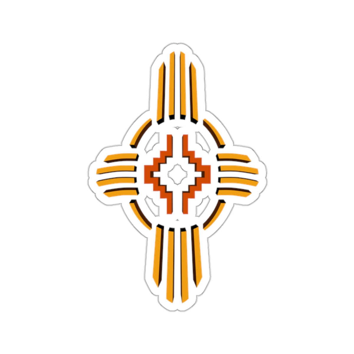 New Mexico Zia Sun Symbol Sticker